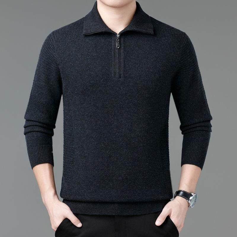 冬纯羊绒衫季5925-G男厚款拉套头毛衣中年时尚高链领针织羊毛打底,男装,羊绒套衫,淘宝优惠券,粉丝福利购,淘宝优惠卷