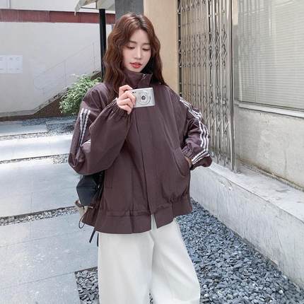 韩系慵懒松感外设计感套宽松子棒球服B189-810夹克秋新弛款小个冲