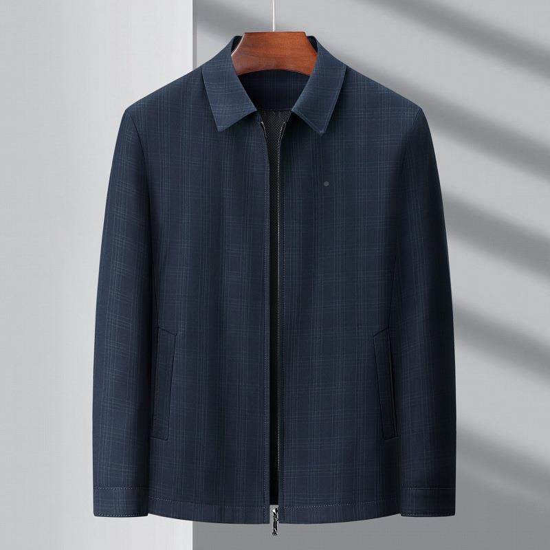 中年羊休毛夹克男秋季新翻款领商务闲百搭外格子套爸爸装毛料D-36,男装,夹克,淘宝优惠券,粉丝福利购,淘宝优惠卷