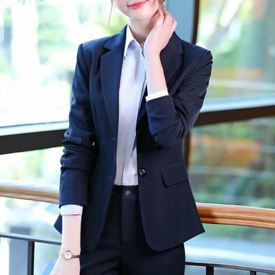 新职业装女装DF6875西款气质装外套黑色双扣爆正装西款服面试工作