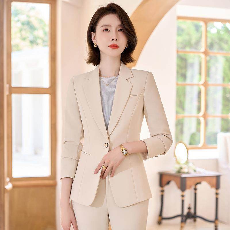 杏色正装职西服阔腿套装裤AL730272女西业装秋季新款面试高级感长,女装/女士精品,职业女裤套装,淘宝优惠券,粉丝福利购,淘宝优惠卷