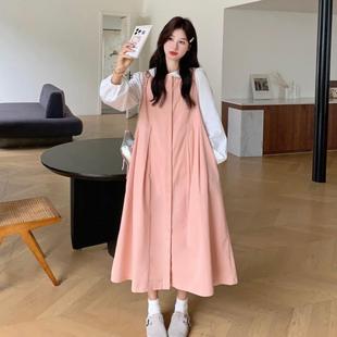 减心龄百搭韩系懒衬衫 新款 粉色背 休闲套慵风年春B157FN22秋装 套装