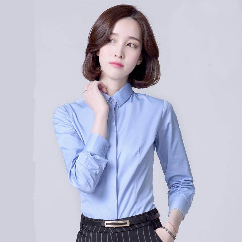 职业红衬衫女长袖打秋季款领荷叶下圆摆棉质1618衬衣工作新服底衫,女装/女士精品,衬衫,淘宝优惠券,粉丝福利购,淘宝优惠卷