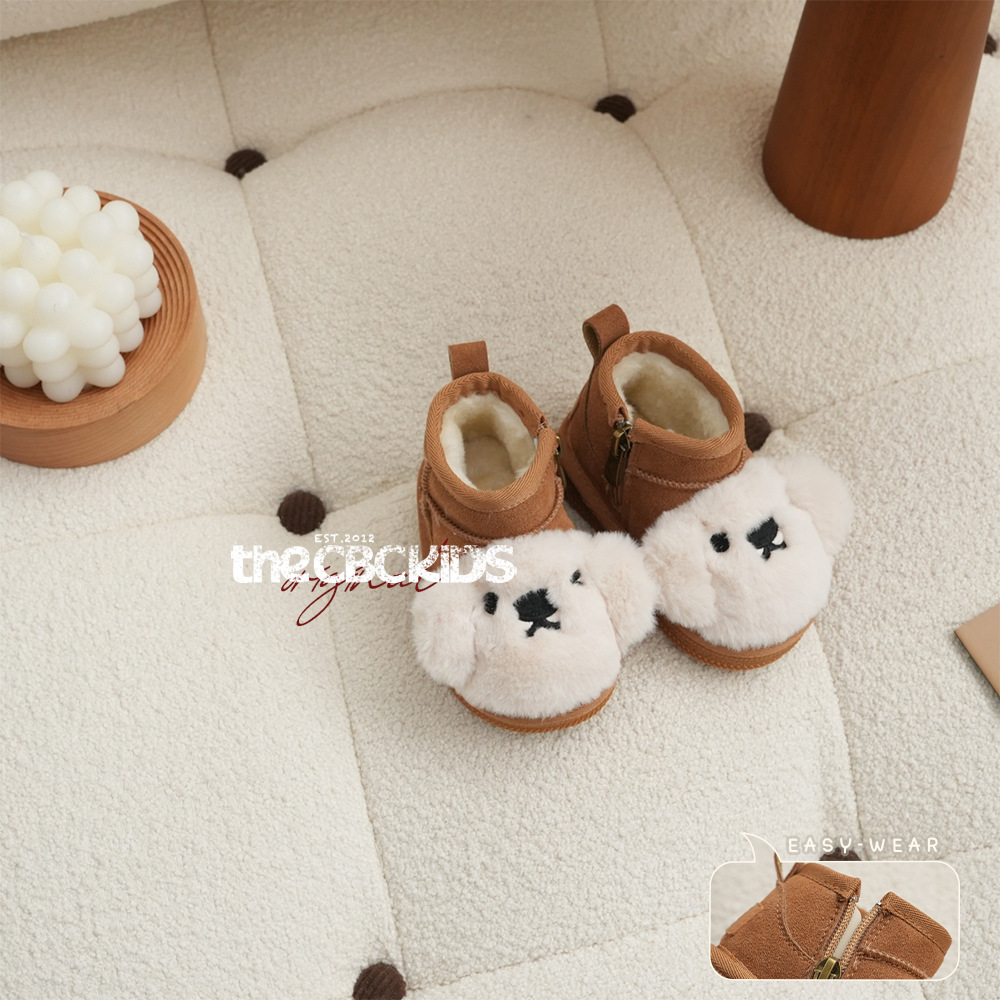 儿童可爱小狗雪地靴学步棉鞋