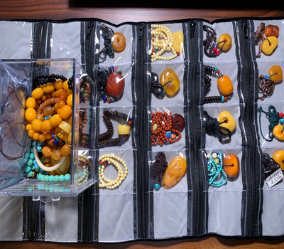 饰品珠宝首饰收纳袋项链吊坠卷包