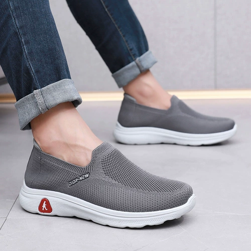 Комфортные нескользящие туфли для отдыха, спортивная обувь, для среднего возраста, осенние, мягкая подошва