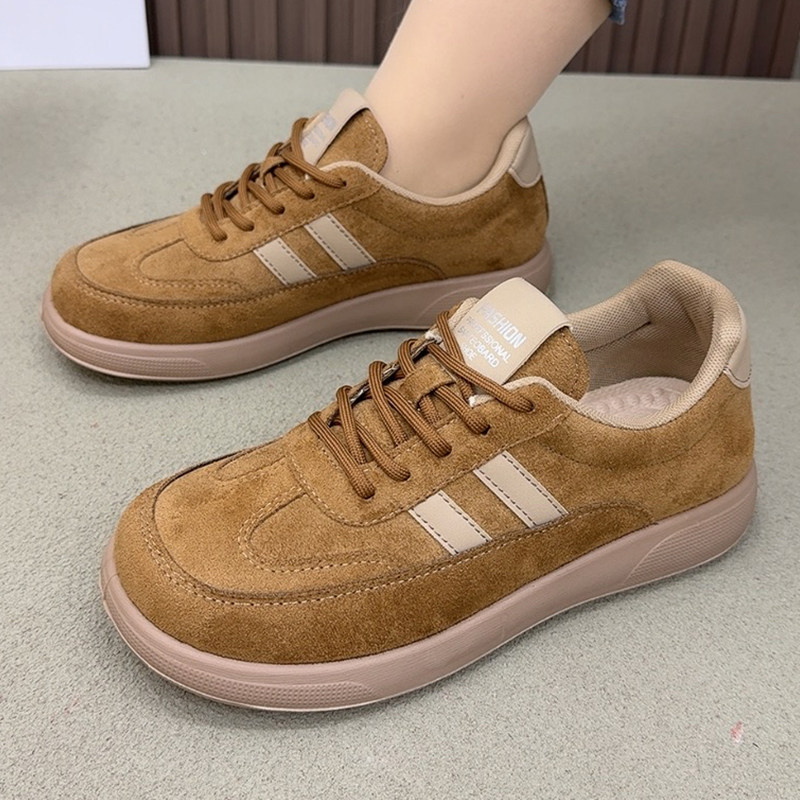 厚底德训鞋女春季新款舒适百搭复古运动板鞋美拉德单鞋时尚休闲鞋,女鞋,传统布鞋,淘宝优惠券,粉丝福利购,淘宝优惠卷