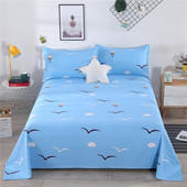 加厚纯棉老粗布床单单件印花床单三件套单双人床单大炕单学生宿舍