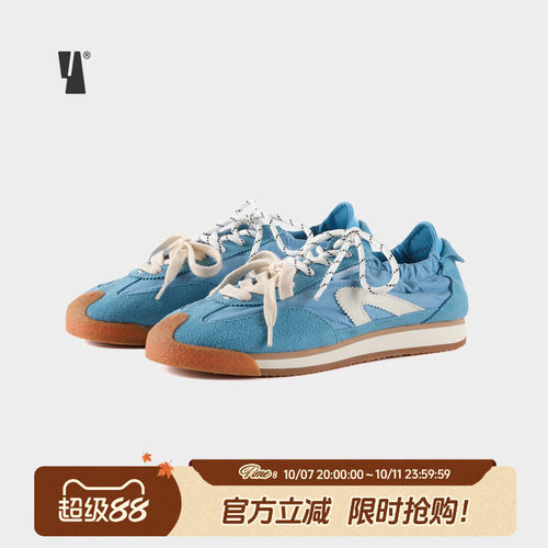 VEEMES复古蓝色德训鞋