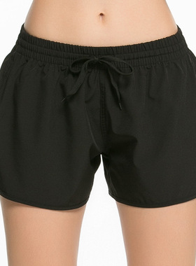 单层无内衬宽松运动短裤男女外搭马拉松跑步健身防尴尬大码三分裤