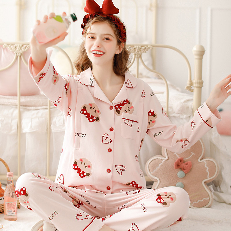 家时光月子服春秋纯季棉产后孕妇哺乳睡衣9月份10秋冬产妇家居服