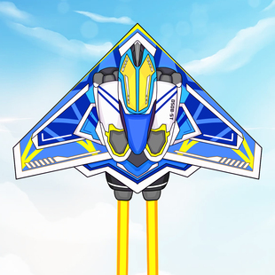 擎黑飞天战机风筝带线轮潍坊卡通微风易飞儿童大人手持到手可飞