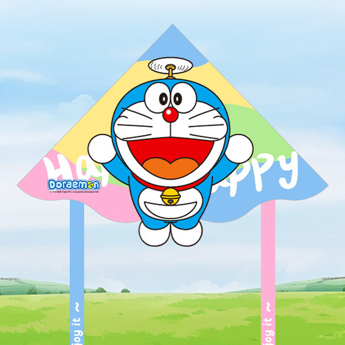 正版哆啦A梦风筝带线轮套装