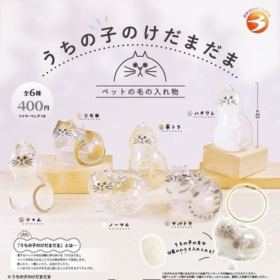 猫毛收集挂件我家的毛孩子透明猫毛收纳挂饰扭蛋创意装饰