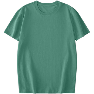 2025新款纯棉t恤男短袖圆领纯色上衣服夏季潮流宽松全棉半袖体恤