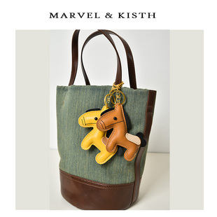 复古真皮马上有钱包包牛皮挂件个性小马挂饰手工情侣配饰钥匙扣