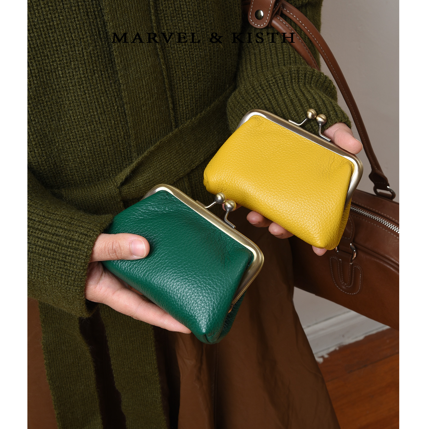 真皮夹子零钱包复古精致收纳包