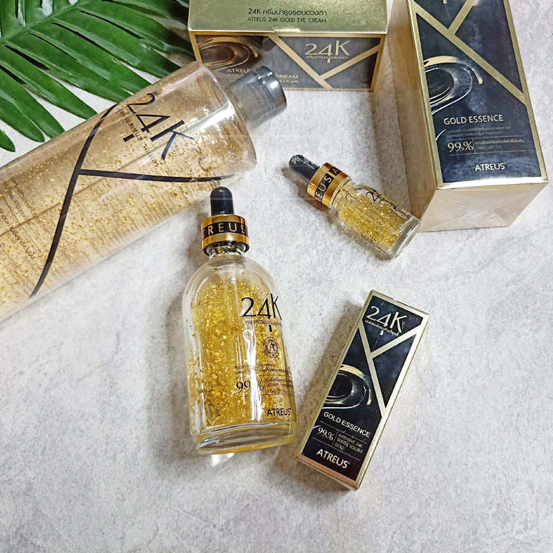 【官方正品】泰国ATREUS 24k黄金系列 24k精华液 爽肤水眼膜眼霜