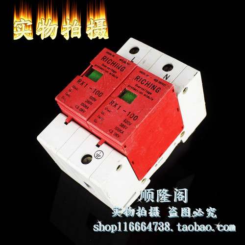 RICHING RX1-100 2P 防雷器 100KA 385V 电涌浪涌保护器