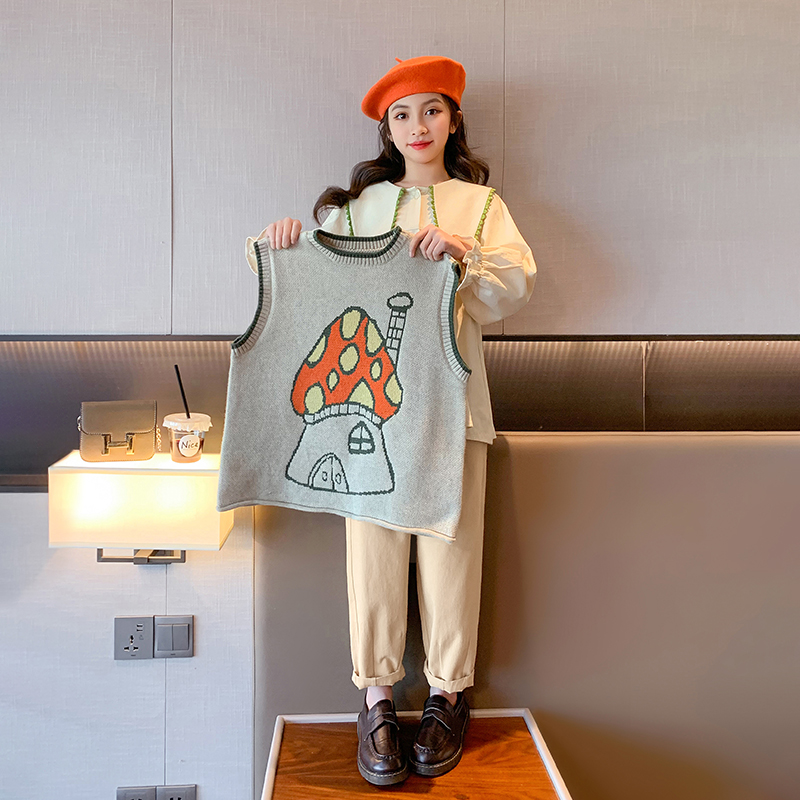 女童秋装三件套儿童洋气春秋套装