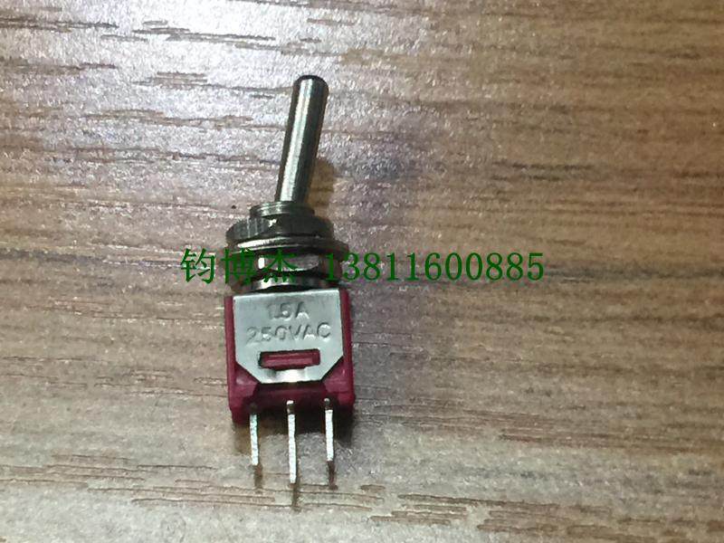 钮子开关 3脚2档摇头摇臂乒乓波动开关SMTS102乒乓开关开孔5MM
