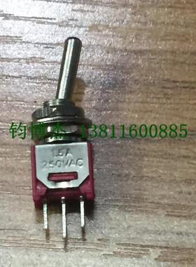 钮子开关 3脚2档摇头摇臂乒乓波动开关SMTS102乒乓开关开孔5MM