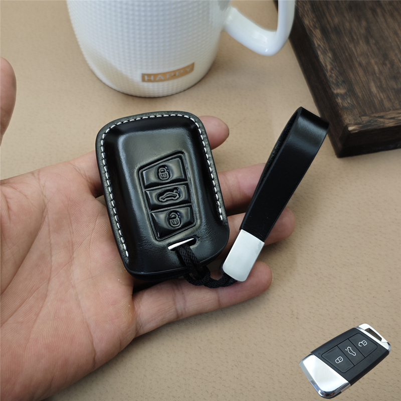 适用于大众帕萨特迈腾b8钥匙套真皮专用汽车钥匙扣男女钥匙包高档