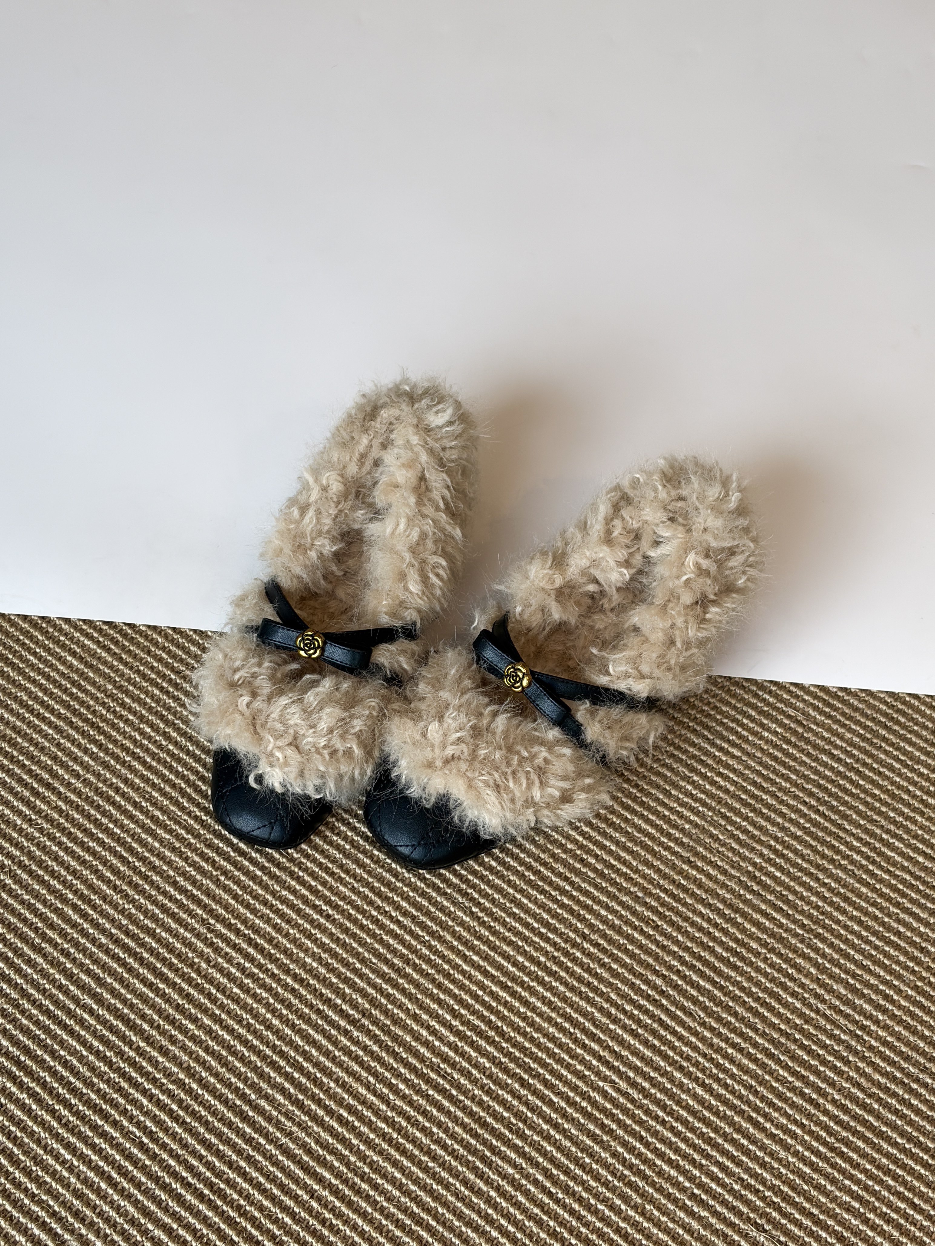 Claudie定制 牛皮圆头加绒保暖毛毛鞋女秋冬气质百搭一脚蹬小皮鞋,女鞋,毛毛鞋,淘宝优惠券,粉丝福利购,淘宝优惠卷