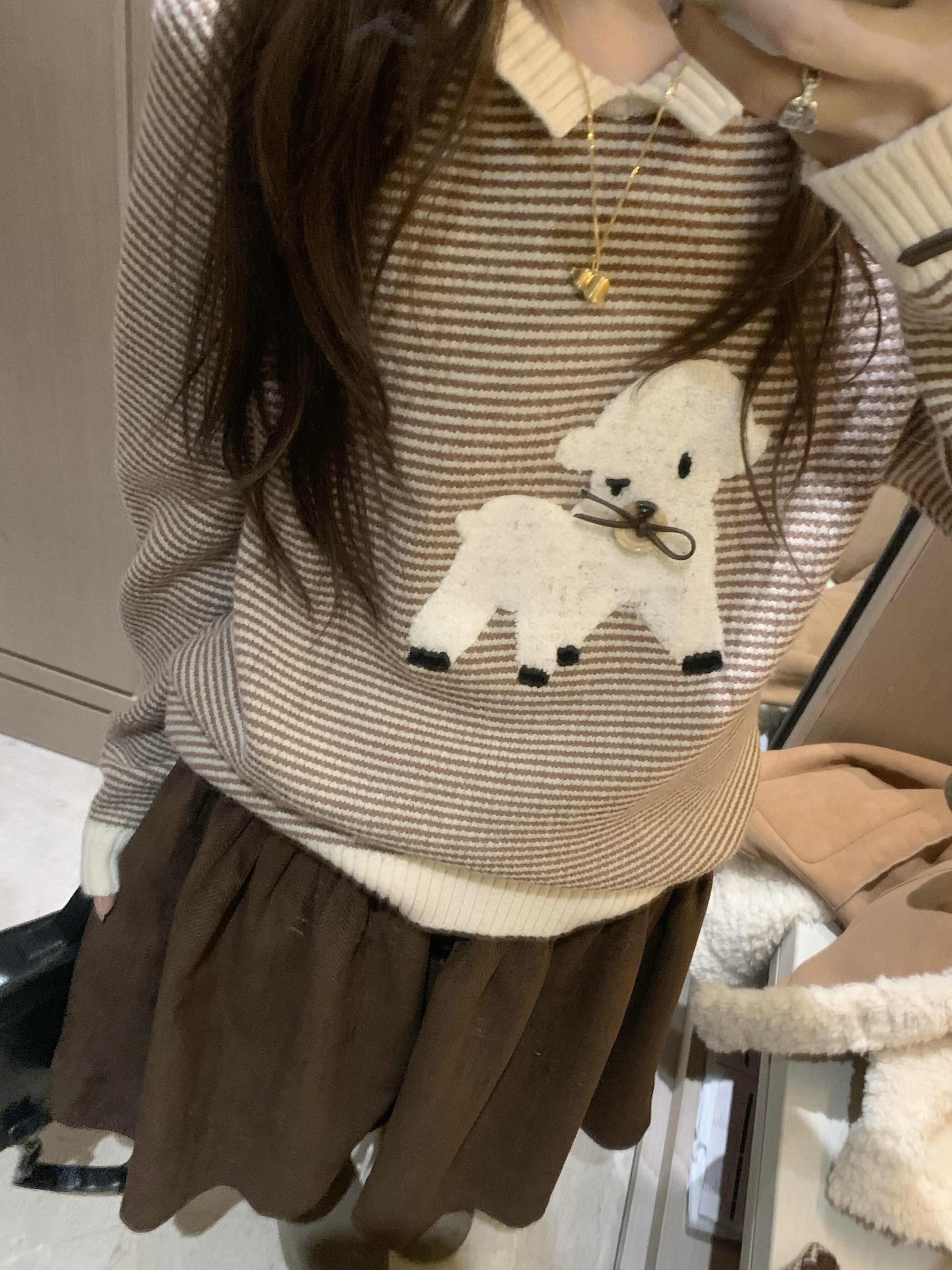 PINKMOON/小羊毛衣 俏皮软糯羊毛上衣