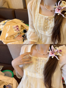 俏皮防晒上衣短裙 清透感夏日花边裙 PINKMOON 恋恋白鸽