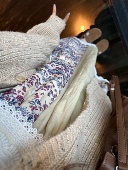 PINKMOON 重工拼接vintage吊带裙 复古百搭宽松蕾丝拼接长裙