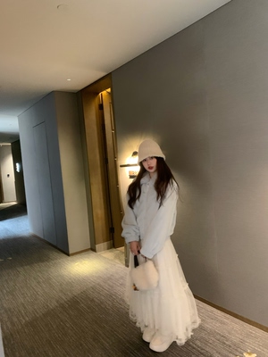 PINKMOON/天鹅湖畔 重工百搭纱裙 白色梦幻长裙