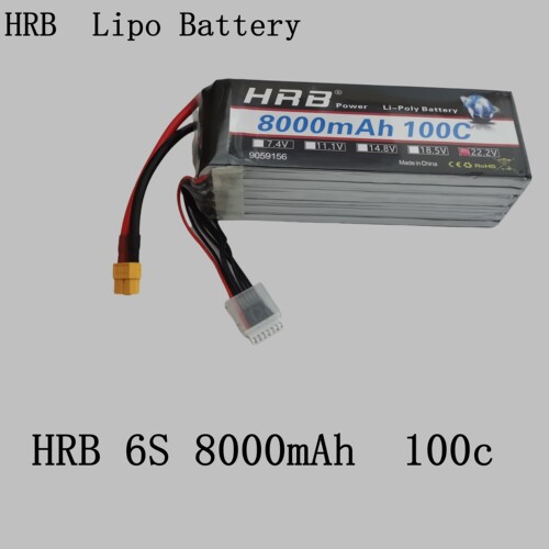 HRB 聚合物锂电池Lipo Battery 8000mAh/6S/22.2V/100C/航模植保