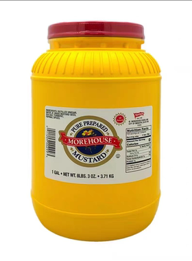美国莫尔斯黄芥末调味酱3.71kg 芥末酱热狗汉堡酱Yellow Mustard