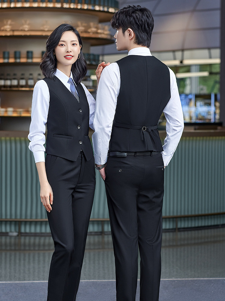 职业套装男女同款工装银行酒店餐饮前台收银KTV服务员马甲工作服