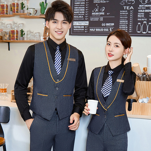 酒店KTV服务员工作服男职业马甲套装酒吧夜场餐饮前台球工装制服