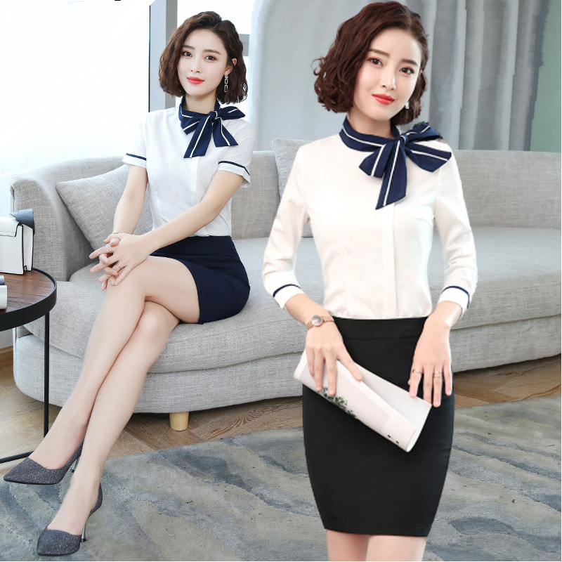 空姐制服职业套装女神范气质酒店前台工作装套裙美容师工作服高端