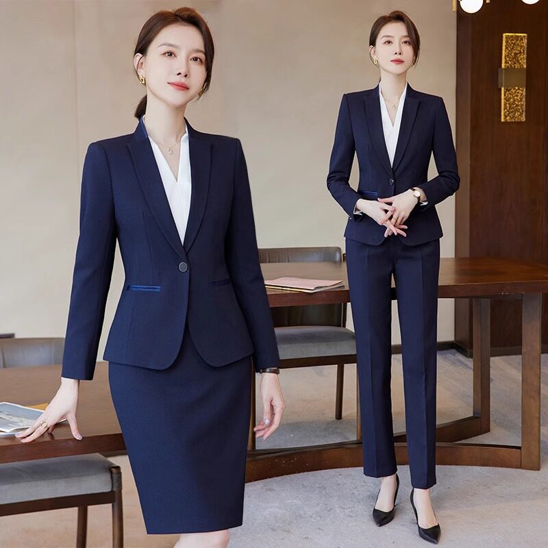 职业西装套装裙女2024新款面试正装酒店经理工作服高级感西服外套