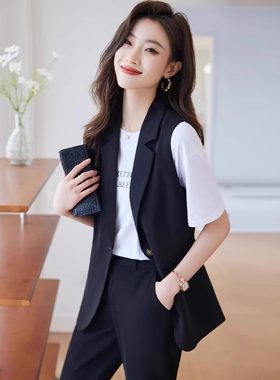 马甲套装女薄款外穿女款高级感