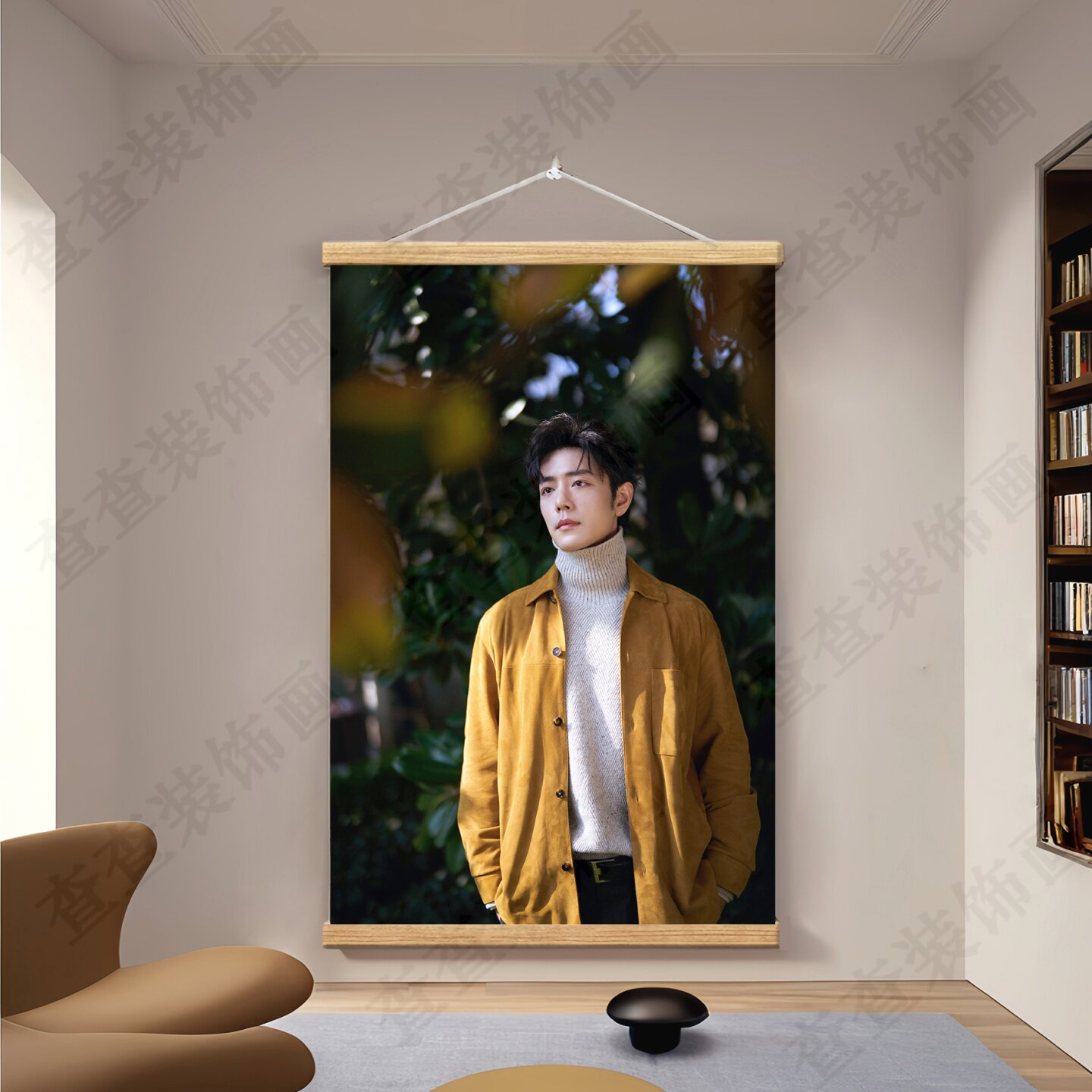 肖战挂画明星周边海报贴墙装饰画生日礼物女生房间卧室壁纸卷轴画