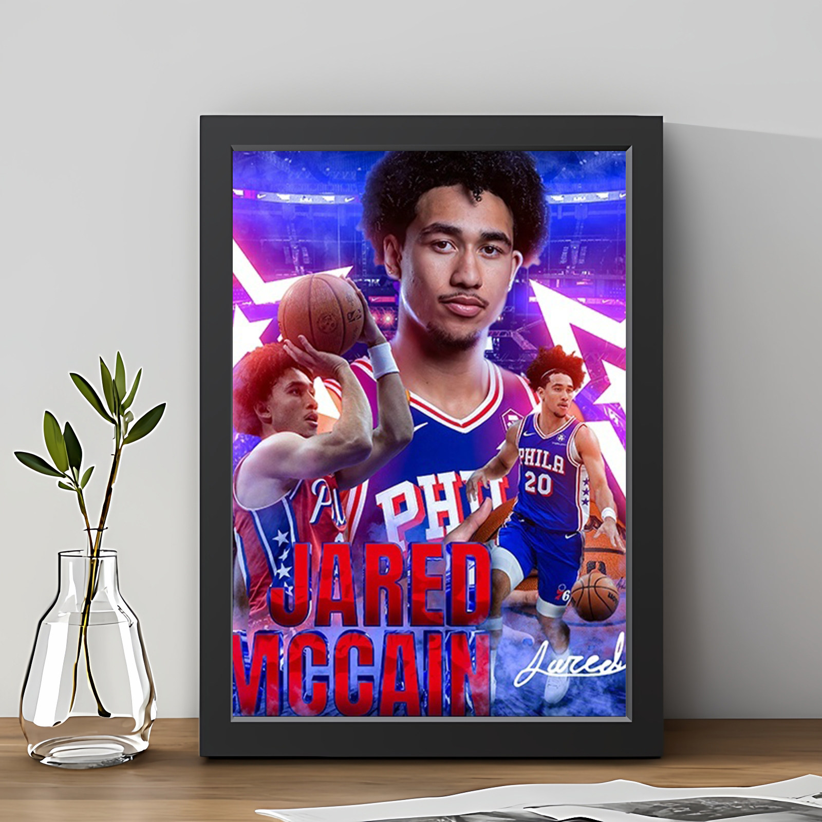 篮球海报JaredMcCain相框摆件