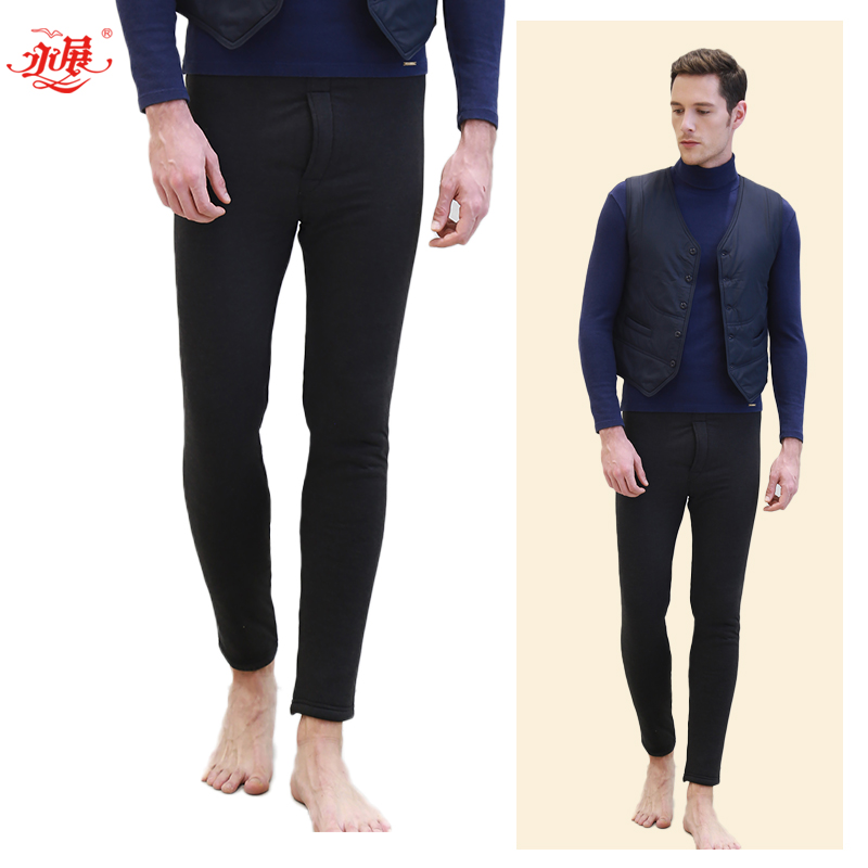 冬季三层中老年修身保暖裤新品
