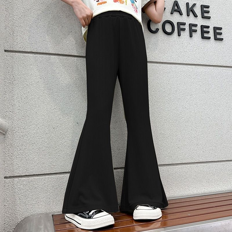 女童喇叭裤夏季2024新款儿童夏装裤子薄款冰丝裤大童女孩休闲长裤