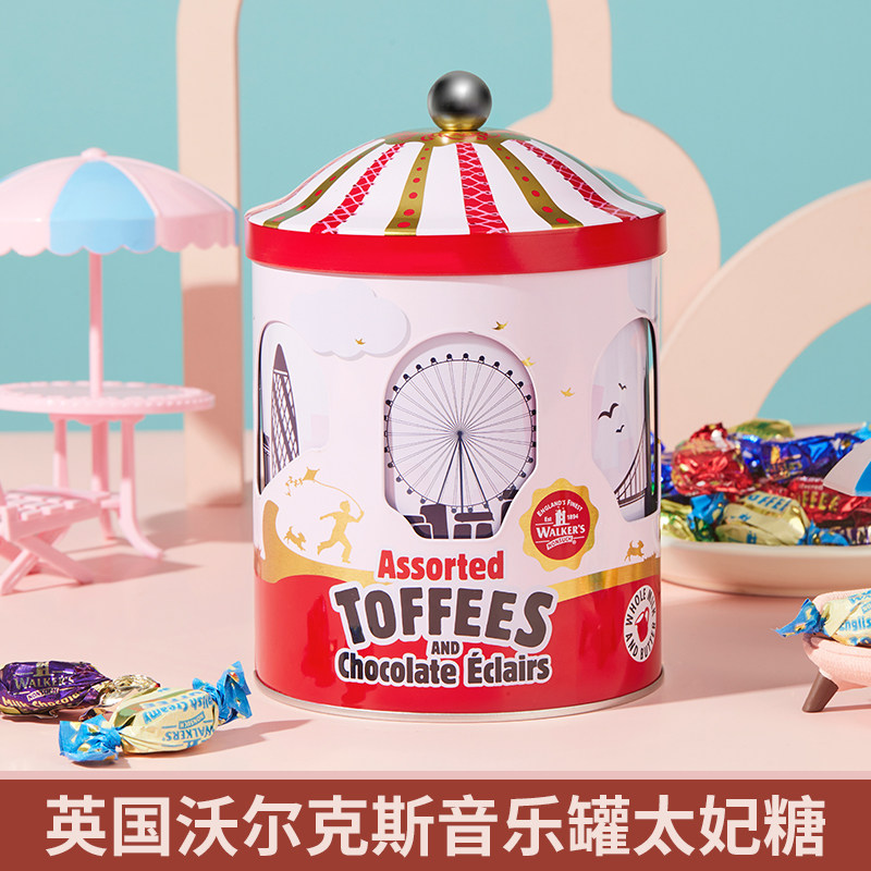 英国进口沃尔克斯太妃糖208g 音乐罐八音盒什锦味创意礼物130周年,零食/坚果/特产,焦糖/太妃糖,淘宝优惠券,粉丝福利购,淘宝优惠卷