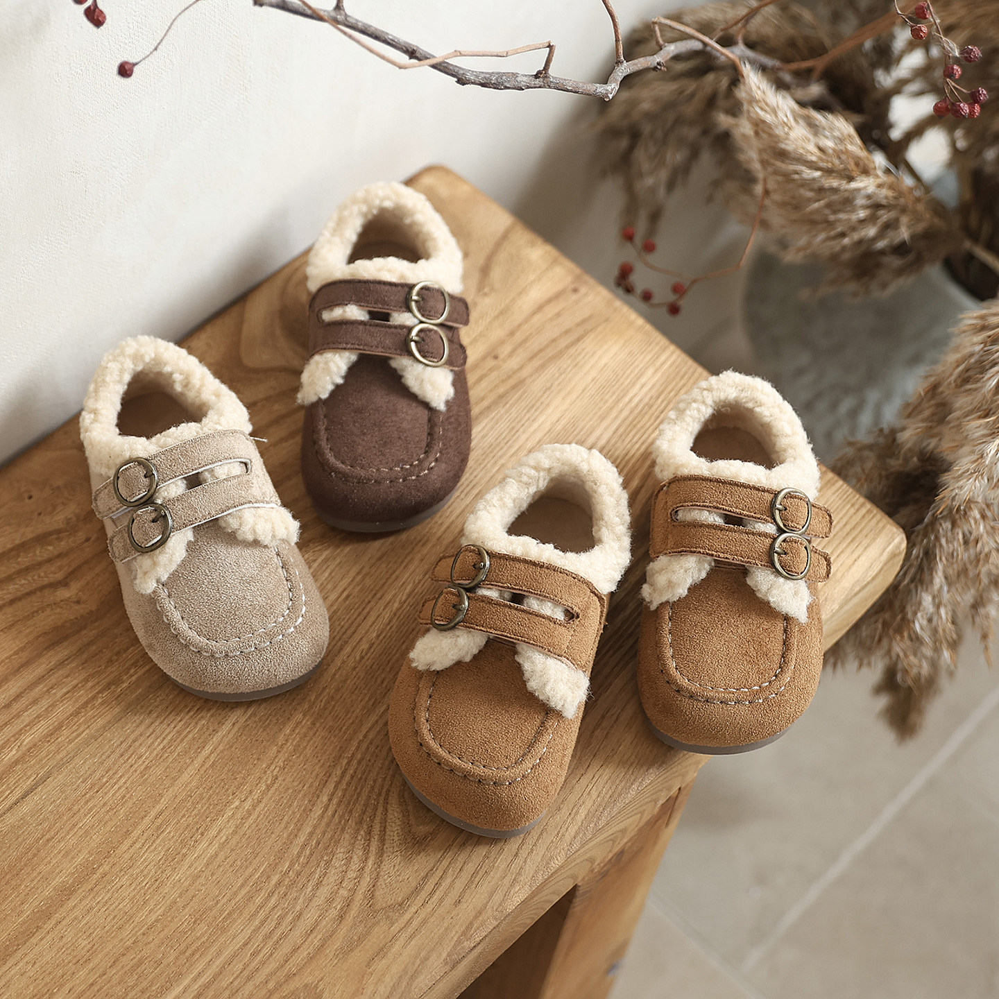 韩版女宝时尚棉鞋2025冬季新款韩版儿童加绒毛毛勃肯鞋保暖豆豆鞋,童鞋/婴儿鞋/亲子鞋,棉鞋,淘宝优惠券,粉丝福利购,淘宝优惠卷