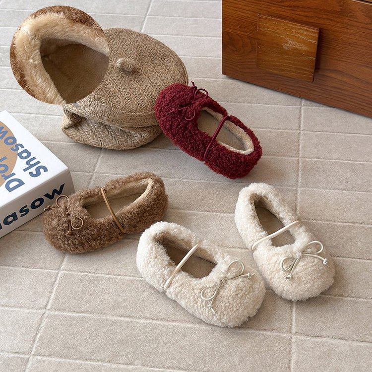 儿童保暖毛毛鞋2025秋冬季新款韩版女童蝴蝶结公主鞋软底加绒棉鞋,童鞋/婴儿鞋/亲子鞋,棉鞋,淘宝优惠券,粉丝福利购,淘宝优惠卷