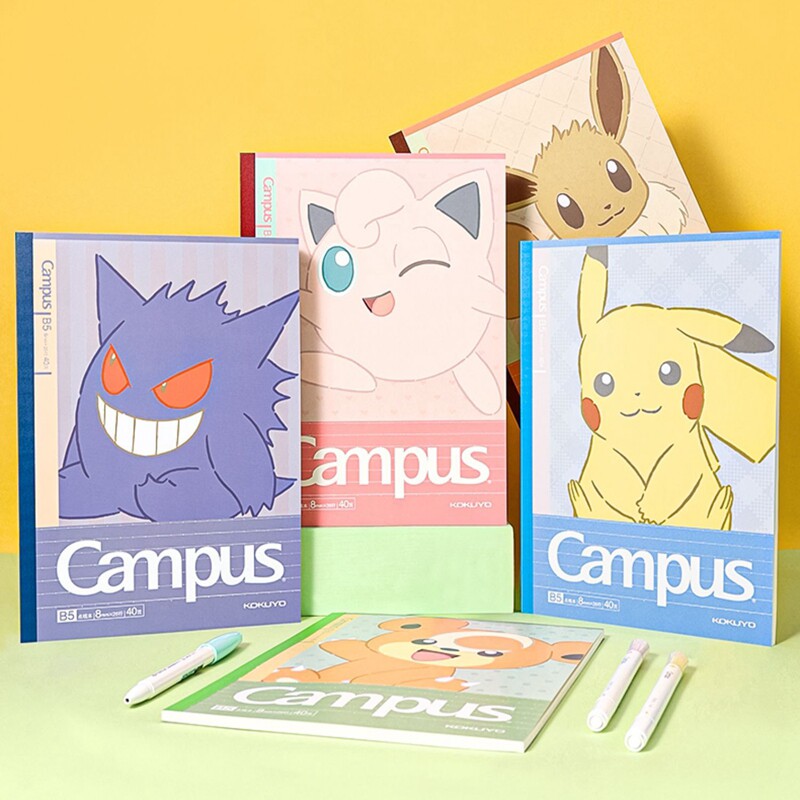 【宝可梦限定】日本kokuyo国誉campus笔记本学生用本子5本装设计本b5