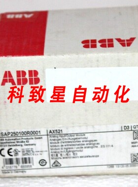 工业配件1SAP250100R0001 AX521 模拟输入输出模块 4 AI:UI RTD.4