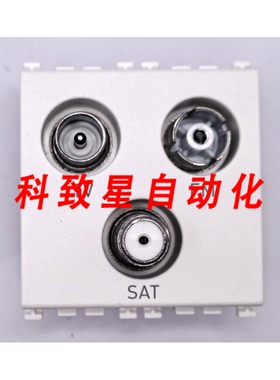 工业配件VIMAR 19303.B TV-FM-SAT SINGLE-COM 3OUTS 白色