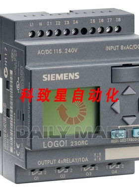 工业配件6ED1052-1FB00-0BA6 230RC 逻辑模块 8DI/4DO 200 S